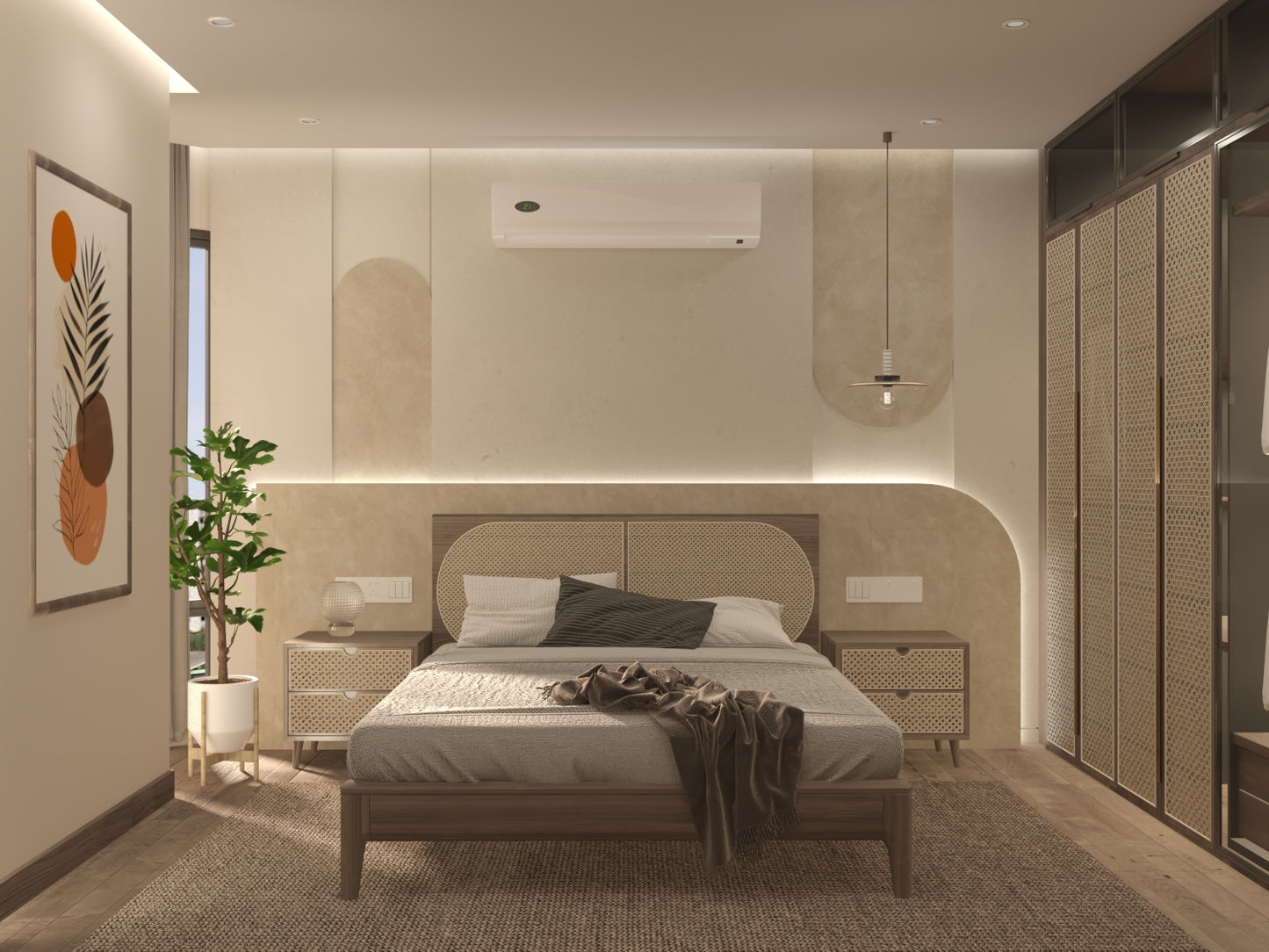 The Neutral Escape Bedroom