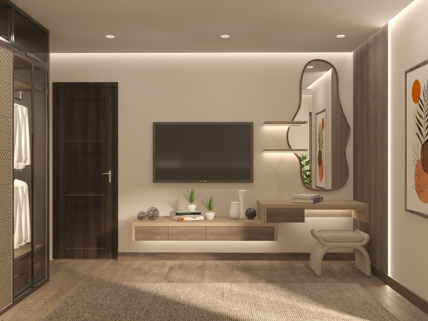 The Neutral Escape Bedroom