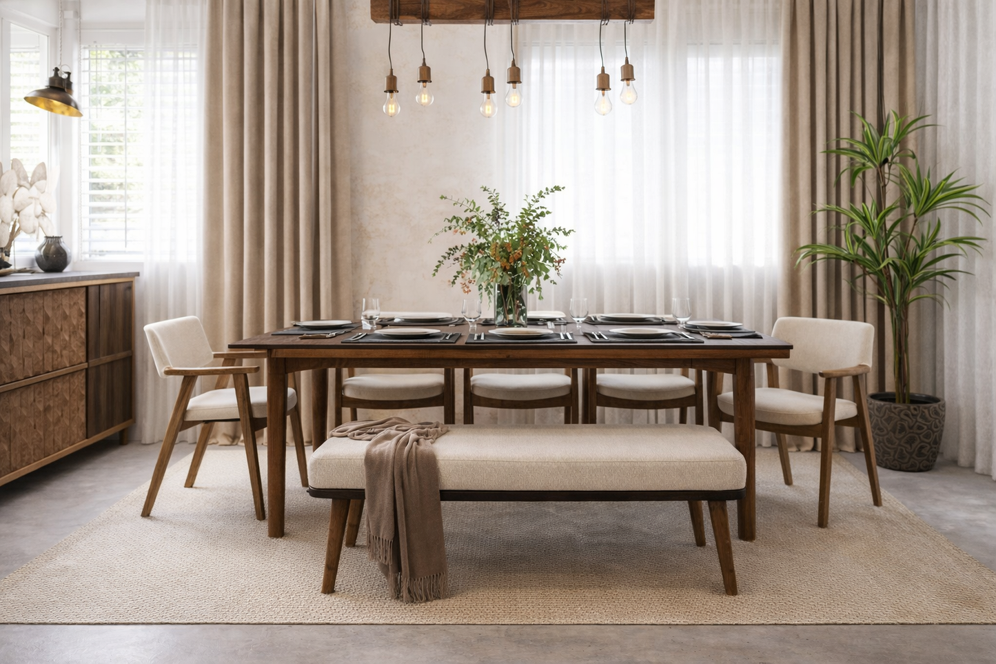 Earthy nook dining set