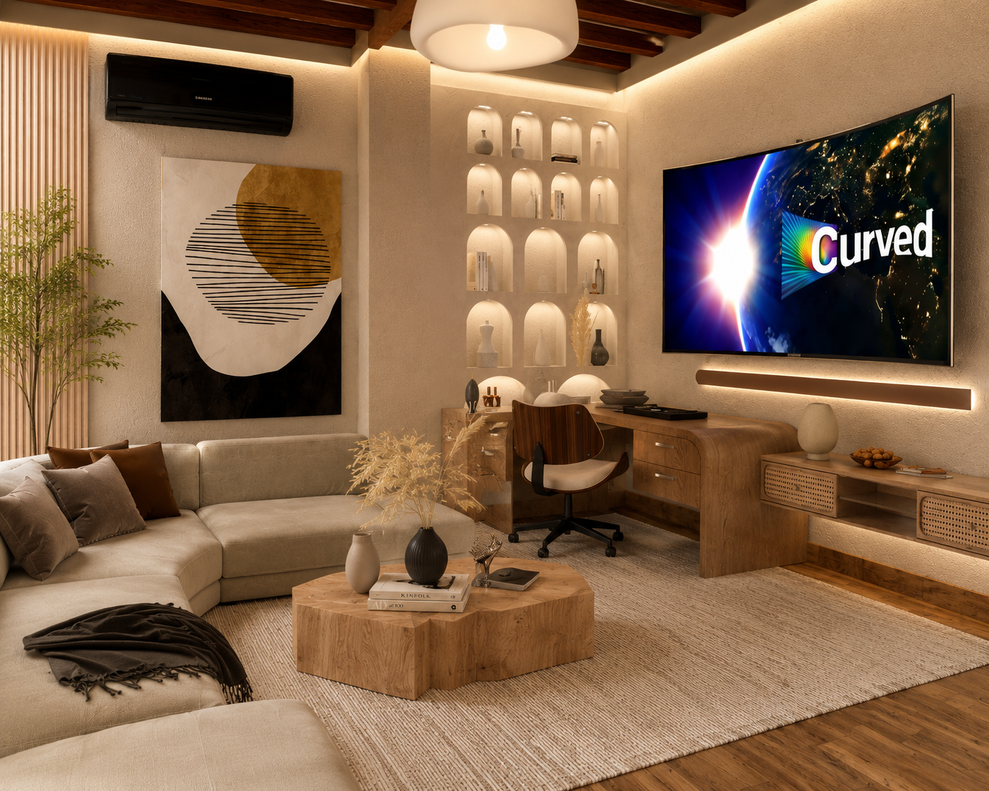 The Cozy Alcove Living Room